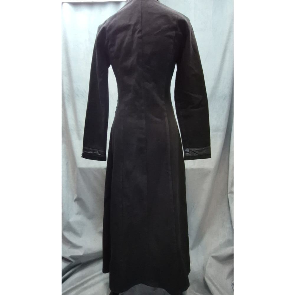 REDBALLS ON FIRE Black Maxi Goth Coat Jacket Womens Costume Halloween Mad Max S - Picture 9 of 16
